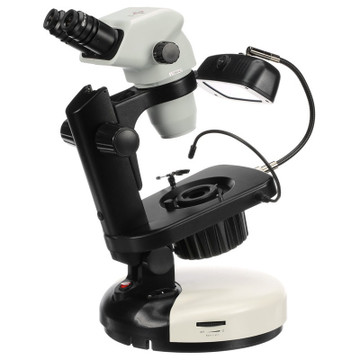 ACCU-SCOPE 3076-GS Trinocular Zoom Stereo Gemological Microscope, 10x - 67.5x Magnification ACCU-SCOPE 3076-GS Trinocular Zoom Stereo Gemological Microscope, 10x - 67.5x Magnification