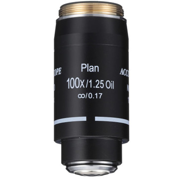 ACCU-SCOPE 100x Oil Plan Brightfield Objective for EXC-500 Series - Infinity Corrected ACCU-SCOPE 100x Oil Plan Brightfield Objective for EXC-500 Series - Infinity Corrected