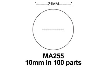MA255 10mm divided into 100 units