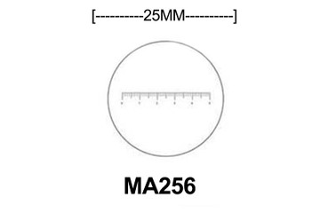 MA256 Linear scale, 5mm divided into 100 units Eyepiece Micrometer