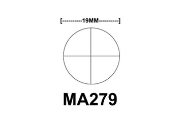 MA279 Cross-line reticle, 19mm diameter