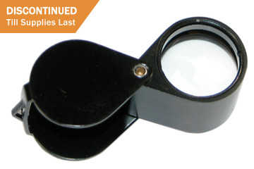 MG600/10 Diamond loupe 10X triplet, 21mm diameter egg-shaped, black anodized