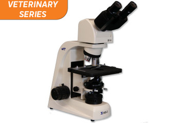 MT4200ELV- 40X-1000X Ergonomic Binocular Brightfield Veterinary Compound Microscope with Infinity Corrected U. Plan 4X, 10X, 20X, 40X, 100X LED