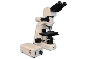 MT8000EH Metallurgical Ergonomic Binocular Upright Brightfield Compound Microscope with Infinity Corrected Plan EPI 5X, 10X, 20X, 50X and Vertical Koehler 6V 30W Halogen Incident or Transmitted Light