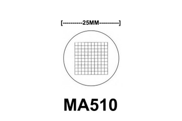 MA510 Eyepiece Micrometer, 10mm square into 100 parts, 25 mm diameter