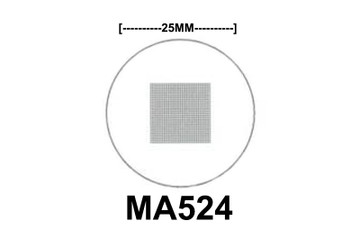 MA524 Eyepiece Micrometer, 10mm square into 400 parts, 25 mm diameter