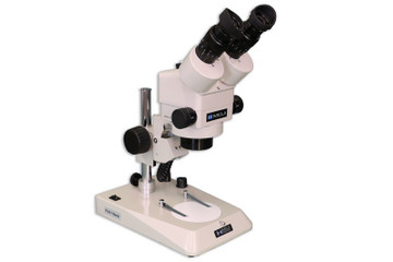 Meiji EMZ-8U Binocular Stereo Microscope with MA502 10X Eyepieces and PLS-1 LED Stand
