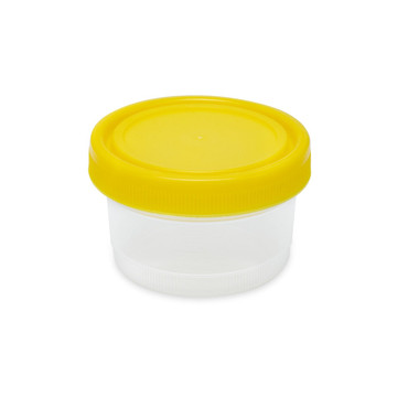 Container: Histology, 250mL (8oz), PP, Graduated, with Separate Yellow Screwcap