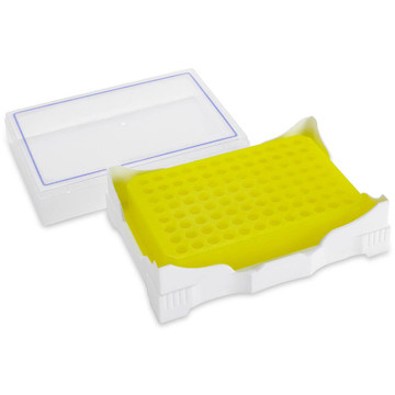 PCR Work Racks, 96 well for PCR Plates and Strips, Five Fluorescent Colors (Green, Pink, Yellow, Orange, Blue)