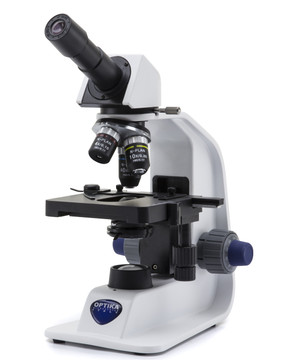 OPTIKA B-152R-PL - B-150 Monocular brightfield microscope, 400X, PLAN, rechargeable batteries