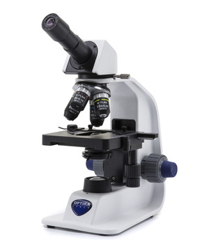 OPTIKA B-153R-PL - B-150 Monocular brightfield microscope, 600x, PLAN, rechargeable batteries