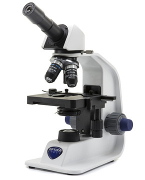 OPTIKA B-155R-PL - B-150 Monocular brightfield microscope, 1000x, PLAN, rechargeable batteries