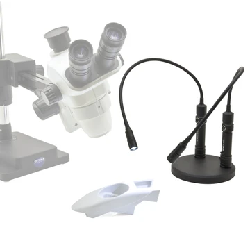 OPTIKA CL-33 - Pair of arm illuminators, magnetic fixing plates, metal base, USB powered