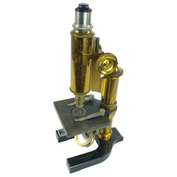 Spencer Monocular Microscope - One Objective, Stage Clips, Mirror - Antique Spencer Monocular Microscope - One Objective, Stage Clips, Mirror - Antique