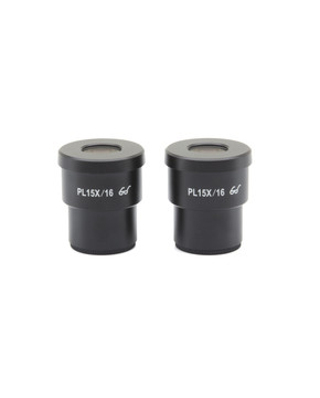 OPTIKA M-1003 - PL15x/16 eyepieces (pair), high eyepoint (30mm Ø)