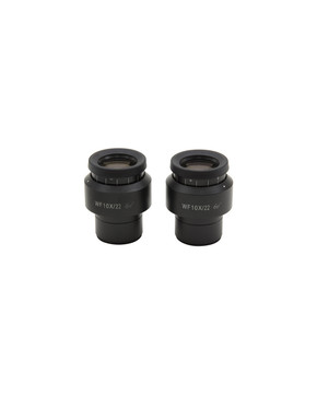 OPTIKA ST-141 - WF10x/22 eyepieces (pair), high eyepoint, focusable, rubber cup (30mm Ø)