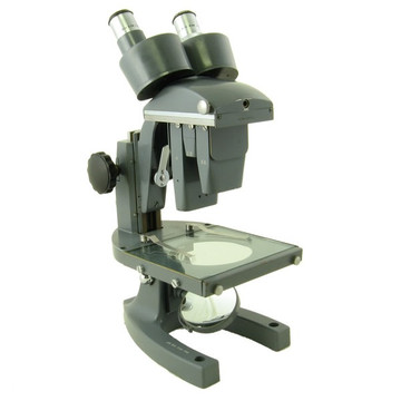 Bausch & Lomb Stereo Microscope, Three Sliding Objectives, Mirror - Vintage Bausch & Lomb Stereo Microscope, Three Sliding Objectives, Mirror - Vintage
