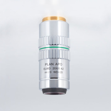 Motic PA53MET/PSM1000 Objective - Plan Apochromat objective ELWD PLAN APO 20X/0.420 (WD=20mm)