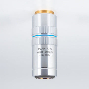 Motic PA53MET/PSM1000 Objective - Plan Apochromat objective ELWD PLAN APO 50X/0.550 (WD=13mm)