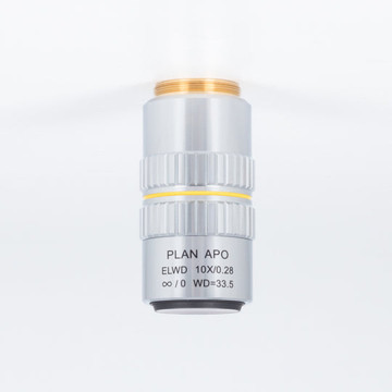 Motic PA53MET/PSM1000 Objective - Plan Apochromat objective PA ELWD PLAN APO 10X/0.280 (WD=33.5mm)