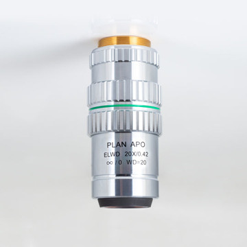 Motic PA53MET/PSM1000 Objective - Plan Apochromat objective PA ELWD PLAN APO 20X/0.420 (WD=20mm)