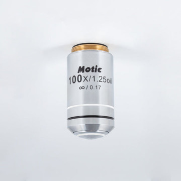 Motic BA410E Objective - CCIS® Plan achromatic objective EC-H PL 100X/1.25/S-Oil (WD=0.15mm)