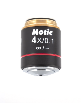 Motic BA Objective - CCIS EC Plan Achromat 4X/0.1 (WD=15.9mm)