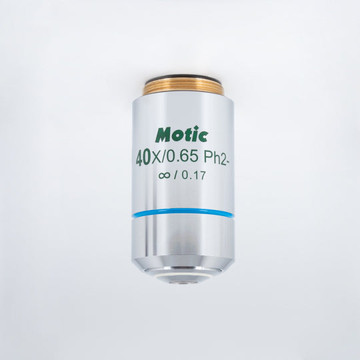 Motic BA Series - CCIS® Plan achromatic Phase objective EC-H PL Ph 40X/0.65/S Negative Phase (WD=0.5mm)