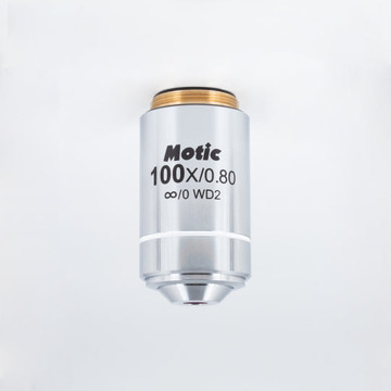 Motic BA310MET Objective - CCIS® LM Plan achromatic objective LM PL 100X/0.8 (WD=2mm)