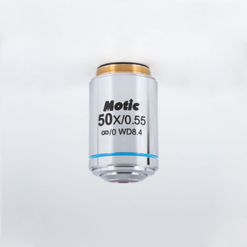 Motic BA310MET Objective - CCIS® LM Plan achromatic objective LM PL 50X/0.55 (WD=8.4mm)