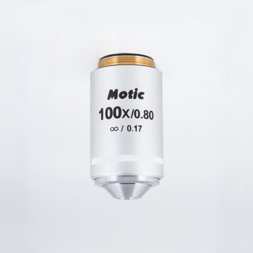 Motic Panthera/PA Objective - CCIS® Plan achromatic objective UC 100X/0.8/S-Dry (WD=1.7mm)