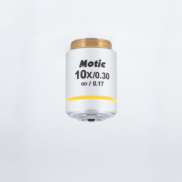Motic BA/PA Series Objective - CCIS® Plan FLUOR objective PL UC FL 10X/0.30 (WD=11.7mm)