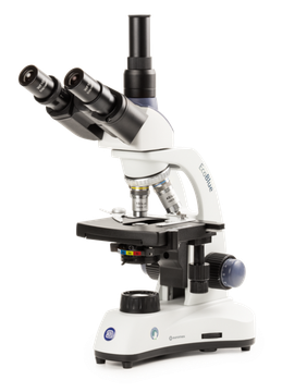 Euromex EC.1053 EcoBlue trinocular microscope with achromatic 4/10/S40x objectives, 1W LED cordless illumination and X-Y mechanical stage