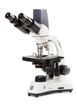 Euromex EC.1157 EcoBlue binocular microscope with achromatic 4/10/S40/S100x oil objectives, X-Y mechanical stage and 1 W LED illumination and 5 MP digital CMOS camera