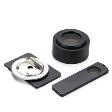 Euromex AE.5155 Polarization kit with analyzer in slider and small rotating (75 x 50 mm) stage with 2 clamps to place on X-Y stage of BioBlue. Polarization filter to place on lamp house. Not suitable for BioBlue EVO