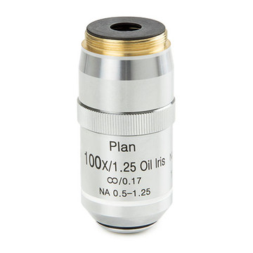 Euromex DX.7200-I Infinity EIS 60 mm Plan PLi S100x/1.25 oil immersion objective with built-in iris diaphragm. Working distance 0.2 mm