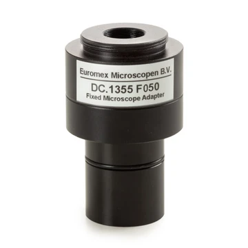 Euromex DC.1355 C-mount adapter with 0.50x lens, fixed focal length and short barrel, for standard 23.2 mm tubes and 1/2 inch camera