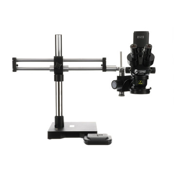 LX Microscopes by UNITRON System 373 Trinocular Stereo Zoom Microscope on Dual Ball-Bearing Boom with LED High-Output Ring Light and Excelis 1080p HD 6.0 MP Camera, 7x - 45x Magnification, ESD-Safe LX Microscopes by UNITRON System 373 Trinocular Stereo Zoom Microscope on Dual Ball-Bearing Boom with LED High-Output Ring Light and Excelis 1080p HD 6.0 MP Camera, 7x - 45x Magnification, ESD-Safe