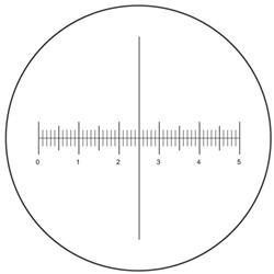 UNITRON 131-12-11 20mm eyepiece reticle, 10mm/100 divisions