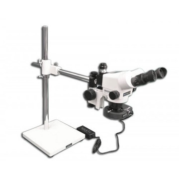 Meiji EMZ-250TRB Trinocular Microsurgical Microscope on S-4200 Boom Stand with LED Ring Illuminator - 3.06x - 19.7x Magnification Meiji EMZ-250TRB Trinocular Microsurgical Microscope on S-4200 Boom Stand with LED Ring Illuminator - 3.06x - 19.7x Magnification