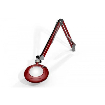 Meiji MG800/2XRED Round 2x Magnifier 5" with 43" Reach, with Table Edge Clamp, Red Finish Meiji MG800/2XRED Round 2x Magnifier 5" with 43" Reach, with Table Edge Clamp, Red Finish