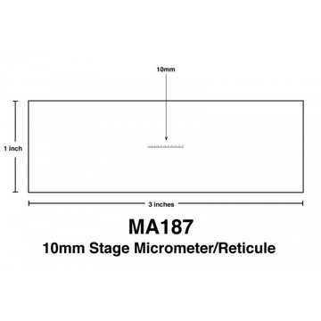 Meiji MA187 10mm Stage Micrometer Meiji MA187 10mm Stage Micrometer