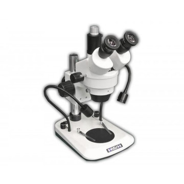 Meiji EM-61 Trinocular Stereo Zoom Microscope with Dual Arm LED Incident Light, 7x - 45x Zoom Magnification Meiji EM-61 Trinocular Stereo Zoom Microscope with Dual Arm LED Incident Light, 7x - 45x Zoom Magnification