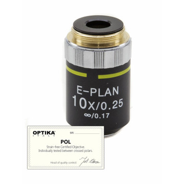 OPTIKA M-145P 10x/0.25 IOS N-PLAN POL Objective OPTIKA M-145P 10x/0.25 IOS N-PLAN POL Objective