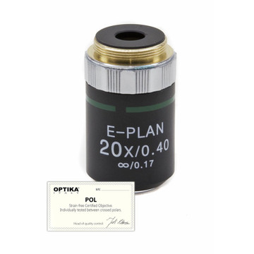 OPTIKA M-146P 20x/0.40 IOS N-PLAN POL Objective OPTIKA M-146P 20x/0.40 IOS N-PLAN POL Objective