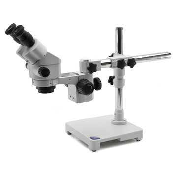 OPTIKA SLX-4 Binocular Stereo Zoom Microscope on Overhanging Boom Stand, 7x to 45x Magnification OPTIKA SLX-4 Binocular Stereo Zoom Microscope on Overhanging Boom Stand, 7x to 45x Magnification