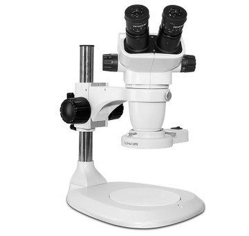 Scienscope SZ-PK1-E1, SSZ-II Stereo Zoom Binocular Microscope on ErgoPost Stand with LED Ring Light, 6.7x to 45x Magnification Scienscope SZ-PK1-E1, SSZ-II Stereo Zoom Binocular Microscope on ErgoPost Stand with LED Ring Light, 6.7x to 45x Magnification