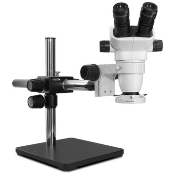 Scienscope SZ-PK5S-E1, SSZ-II Stereo Zoom Binocular Microscope on Single Arm Boom Stand with LED Ring Light, 6.7x to 45x Magnification Scienscope SZ-PK5S-E1, SSZ-II Stereo Zoom Binocular Microscope on Single Arm Boom Stand with LED Ring Light, 6.7x to 45x Magnification