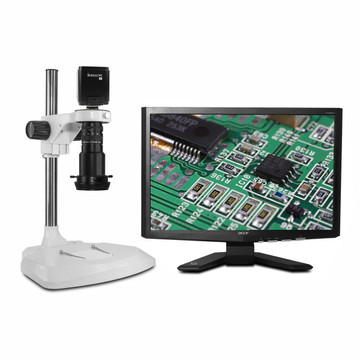 Scienscope MAC-PK1-4KSC-R3, MACRO Zoom System on Extended Post Stand with 4K HDMI SmartCam, LED Ring Light with Polarizer & 26" 4k LED Monitor Scienscope MAC-PK1-4KSC-R3, MACRO Zoom System on Extended Post Stand with 4K HDMI SmartCam, LED Ring Light with Polarizer & 26" 4k LED Monitor