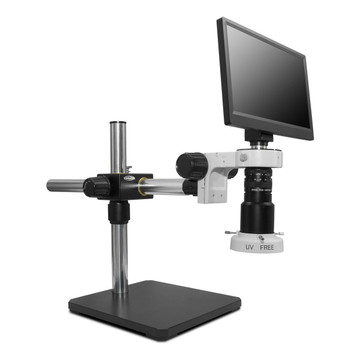 Scienscope MAC3-PK5S-E1Q, MAC3 HD Compact Video System on Single Arm Boom Stand with Quadrant LED Ring Light Scienscope MAC3-PK5S-E1Q, MAC3 HD Compact Video System on Single Arm Boom Stand with Quadrant LED Ring Light